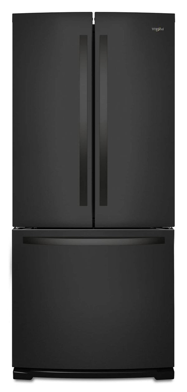 Whirlpool Standard-Depth 19.6-cu ft 3 -Door French Door Refrigerator with Ice Maker ( Black )