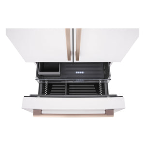 LG STUDIO Counter-Depth 26.5-cu ft 3 -Door Smart Compatible French Door Refrigerator with Ice Maker with Water Dispenser ( Essence White ) ENERGY STAR Certified