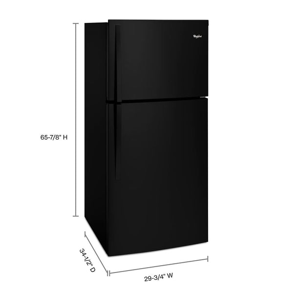 Whirlpool 19.1-cu ft Top-Freezer Refrigerator ( Black ) ENERGY STAR Certified