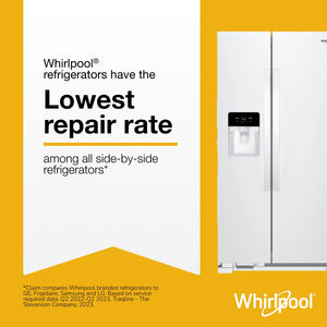 Whirlpool 24.5-cu ft Side-by-Side Refrigerator with Ice Maker ,Water and Ice Dispenser ( White )