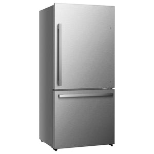 Hisense 17.2-cu ft Counter-Depth Bottom-Freezer Refrigerator with Ice Maker ( Fingerprint Resistant Stainless Steel ) ENERGY STAR Certified