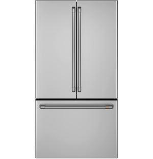 Cafe Counter-Depth 23.1-cu ft 3 -Door Smart Compatible French Door Refrigerator with Ice Maker with Water Dispenser ( Stainless Steel ) ENERGY STAR Certified