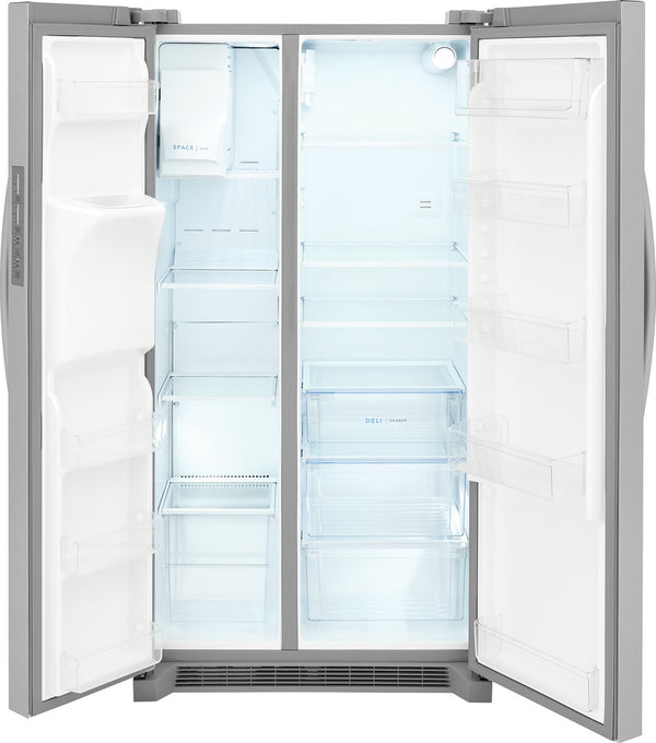Frigidaire 22.3-cu ft Counter-Depth Side-by-Side Refrigerator with Ice Maker ,Water and Ice Dispenser ( Stainless steel )