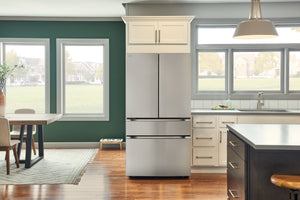 LG Counter-Depth 25.5-cu ft 4 -Door Smart Compatible French Door Refrigerator with Ice Maker with Water Dispenser ( PrintProof Stainless Steel ) ENERGY STAR Certified