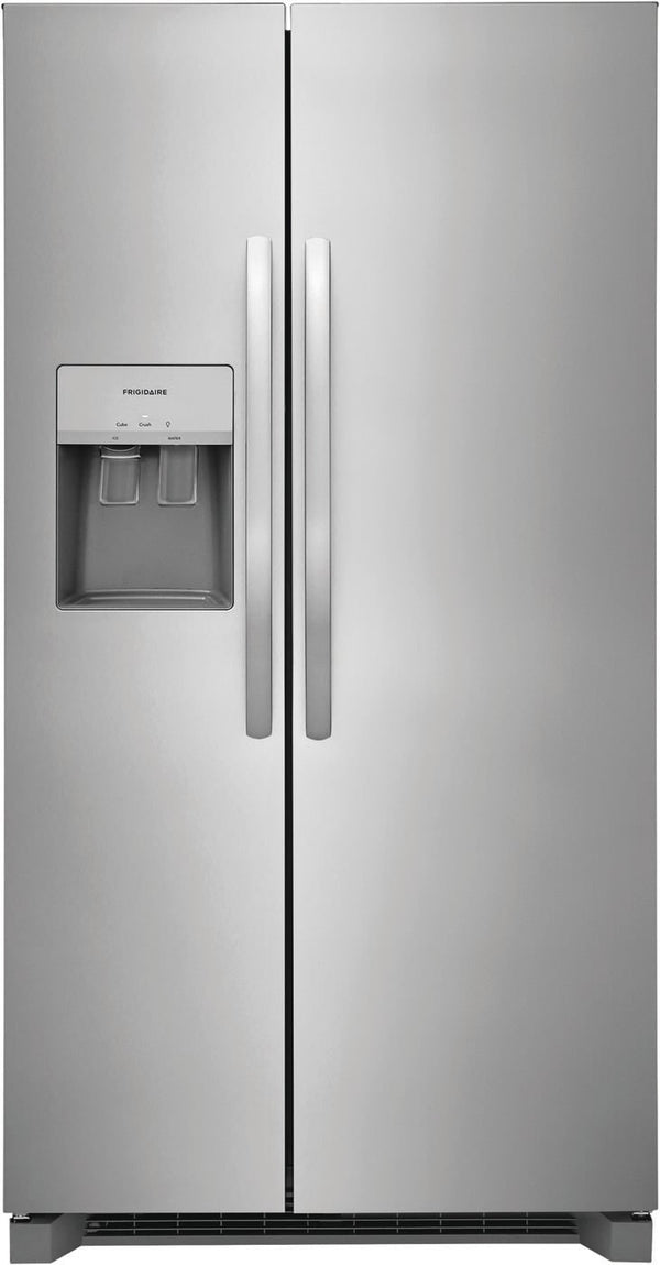 Frigidaire 25.6-cu ft Side-by-Side Refrigerator with Ice Maker ,Water and Ice Dispenser ( Stainless steel ) ENERGY STAR Certified