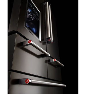 KitchenAid Standard-Depth 25.8-cu ft 5 -Door French Door Refrigerator with Ice Maker with Water and Ice Dispenser ( Black Stainless Steel with PRINTSHIELD Finish )