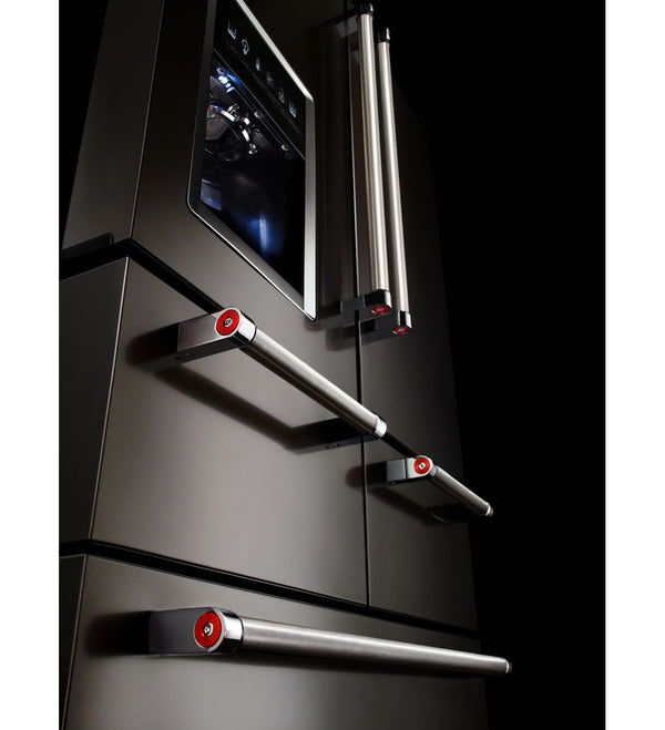 KitchenAid Standard-Depth 25.8-cu ft 5 -Door French Door Refrigerator with Ice Maker with Water and Ice Dispenser ( Black Stainless Steel with PRINTSHIELD Finish )