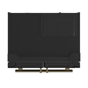 FORNO Salerno 20-cu ft Counter-Depth Side-by-Side Refrigerator with Ice Maker ,Water and Ice Dispenser ( Black ) ENERGY STAR Certified