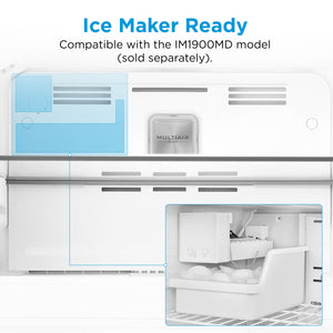 Midea Fingerprint Resistant 18.1-cu ft Top-Freezer Refrigerator ( Black ) Garage Ready ENERGY STAR Certified