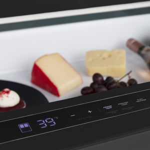 ZLINE KITCHEN & BATH Counter-Depth Autograph Edition 21.6-cu ft 4 -Door French Door Refrigerator with Ice Maker with Water Dispenser ( Fingerprint Resistant Black Stainless Steel with Champagne Bronze accent Handles ) ENERGY STAR Certified