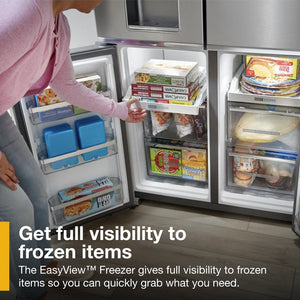 Whirlpool Counter-Depth 19.2-cu ft 4 -Door French Door Refrigerator with Ice Maker with Water and Ice Dispenser ( Fingerprint Resistant Stainless Steel )