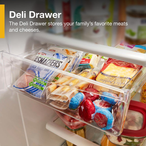 Whirlpool 22.07-cu ft Standard-Depth Bottom-Freezer Refrigerator with Ice Maker ( White ) ENERGY STAR Certified