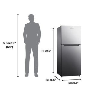 ConServ 10.1-cu ft Counter-Depth Top-Freezer Refrigerator ( Stainless Steel ) ENERGY STAR Certified