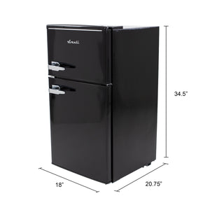 Avanti 3-cu ft Mini Fridge with Freezer ( Black )