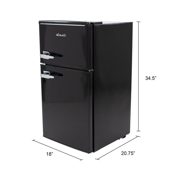Avanti 3-cu ft Mini Fridge with Freezer ( Black )