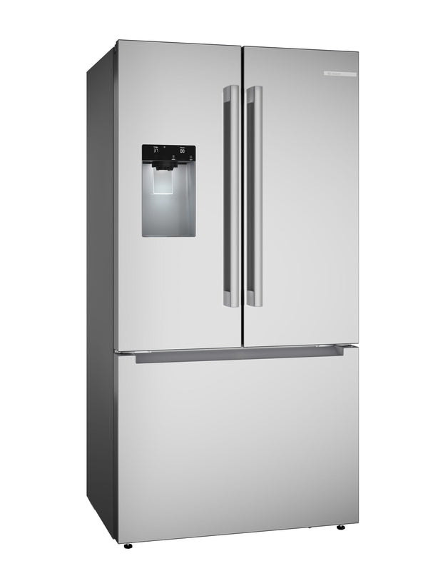 Bosch Counter-Depth 300 Series 21.6-cu ft 3 -Door Built-In Smart Compatible French Door Refrigerator with Ice Maker with Water and Ice Dispenser ( Stainless Steel ) ENERGY STAR Certified