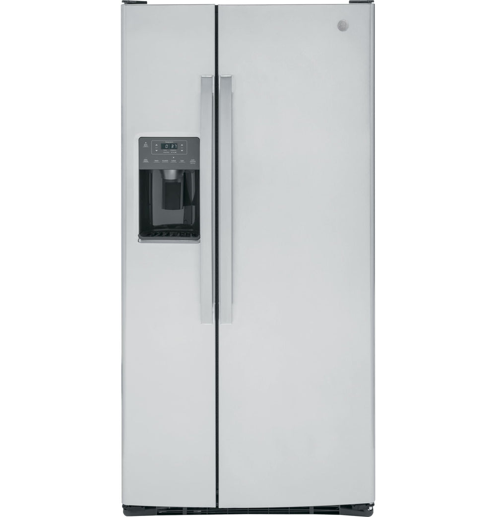 GE 23-cu ft Side-by-Side Refrigerator with Ice Maker ,Water and Ice Dispenser ( Stainless Steel )