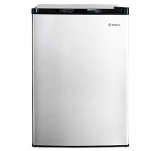 Costway 3-cu ft Mini Fridge with Freezer ( Silver )