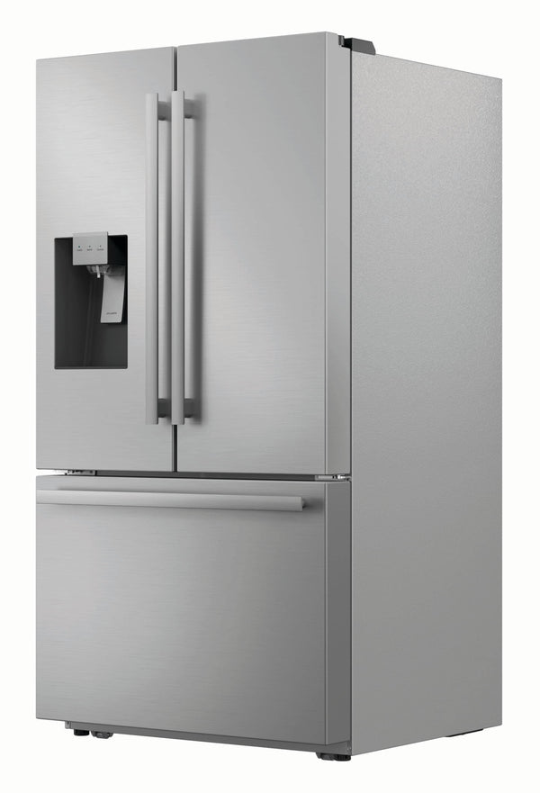 Sharp Standard-Depth 28.9-cu ft 3 -Door French Door Refrigerator with Ice Maker with Water and Ice Dispenser ( Stainless Steel ) ENERGY STAR Certified