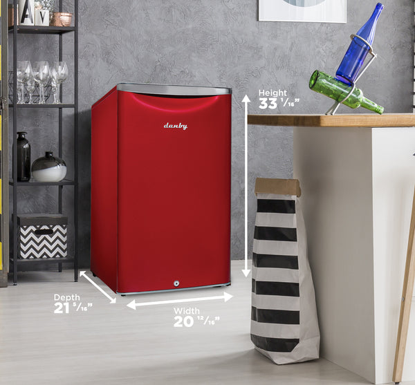 Danby 4.4-cu ft Mini Fridge ( Metallic Red ) ENERGY STAR