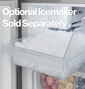 Haier 16.8-Cu. Feet Counter-Depth Bottom-Freezer Refrigerator Ice Maker Optional (sold separately) ( Stainless ) ENERGY STAR Certified