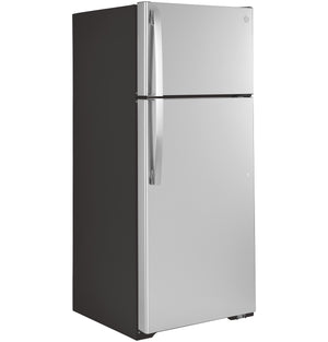 GE 17.5-cu ft Top-Freezer Refrigerator ( Stainless Steel )