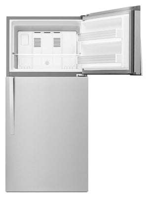 Whirlpool 19.1-cu ft Top-Freezer Refrigerator ( Monochromatic Stainless Steel )