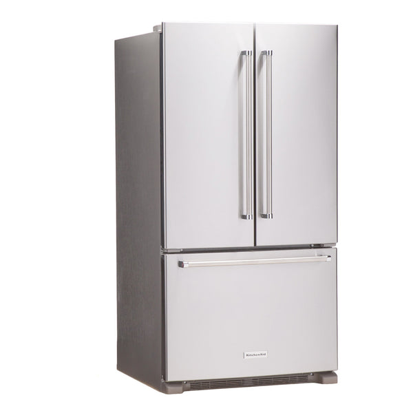 KitchenAid Standard-Depth 25.2-cu ft 3 -Door French Door Refrigerator with Ice Maker with Water Dispenser ( Stainless steel ) ENERGY STAR Certified