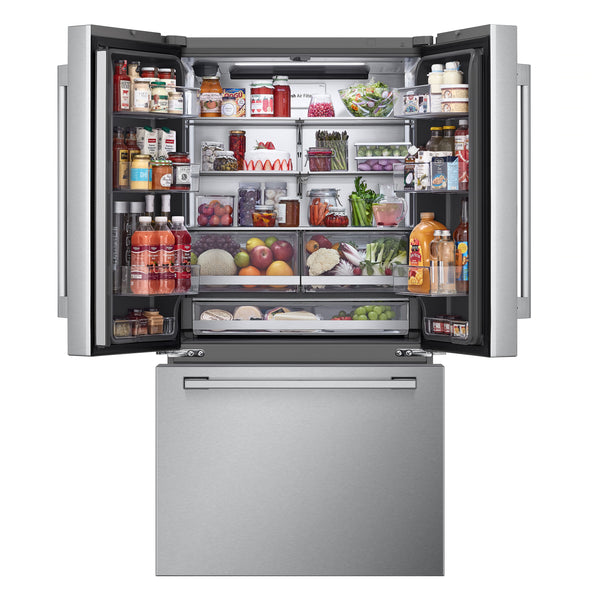 LG STUDIO Counter-Depth 26.5-cu ft 3 -Door Smart Compatible French Door Refrigerator with Ice Maker with Water Dispenser ( PrintProof Stainless Steel ) ENERGY STAR Certified