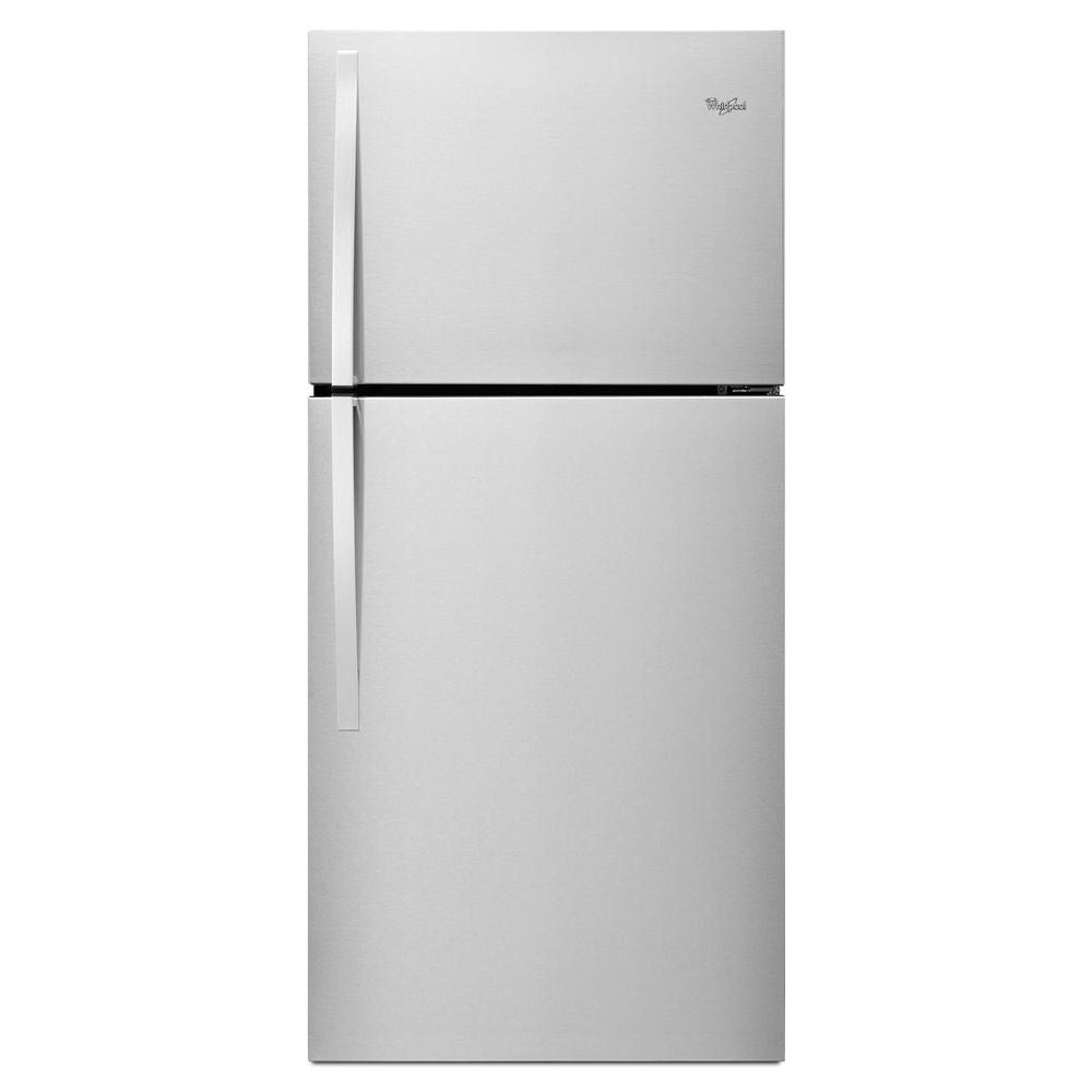 Whirlpool 19.1-cu ft Top-Freezer Refrigerator ( Monochromatic Stainless Steel )