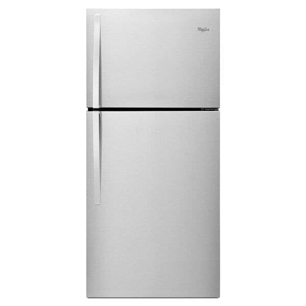 Whirlpool 19.1-cu ft Top-Freezer Refrigerator ( Monochromatic Stainless Steel )
