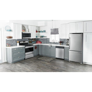 Amana 18.7-cu ft Standard-Depth Bottom-Freezer Refrigerator Ice Maker Optional (sold separately) ( Stainless Steel )