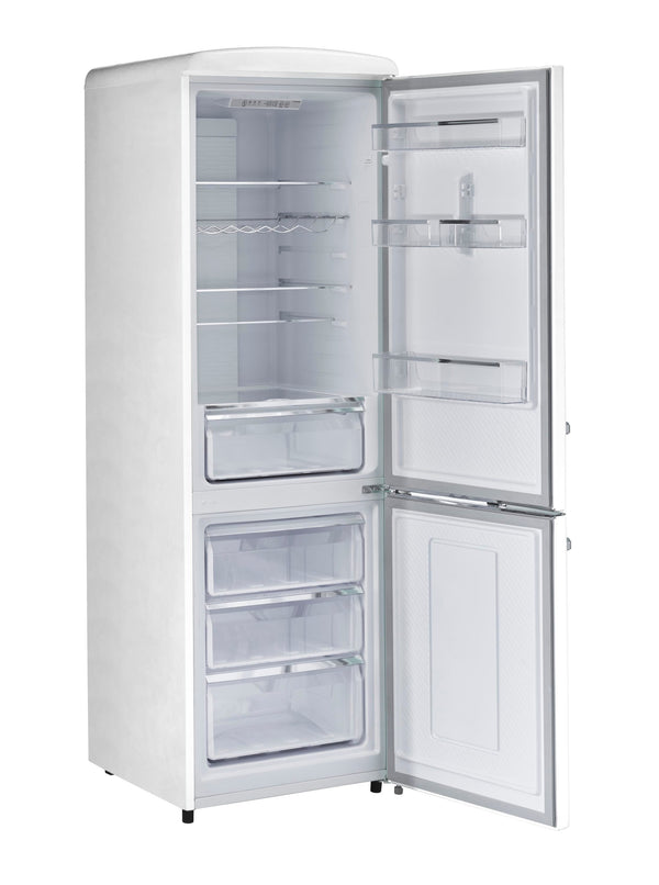 UNIQUE Classic Retro 11.7-cu ft Counter-Depth Bottom-Freezer Refrigerator Marshmallow White ) ENERGY STAR Certified