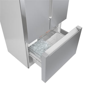 Bosch Counter-Depth 22-cu ft 3 -Door Smart Compatible French Door Refrigerator with Ice Maker with Ice Dispenser ( Stainless Steel ) ENERGY STAR Certified