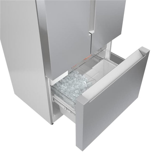 Bosch Counter-Depth 22-cu ft 3 -Door Smart Compatible French Door Refrigerator with Ice Maker with Ice Dispenser ( Stainless Steel ) ENERGY STAR Certified