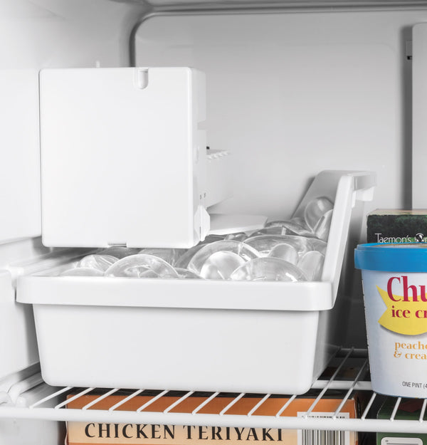 GE 17.5-cu ft Top-Freezer Refrigerator with Ice Maker ( Silver ) ENERGY STAR Certified