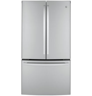 GE Counter-Depth 23.1-cu ft 3 -Door French Door Refrigerator with Ice Maker ( Stainless Steel ) ENERGY STAR Certified
