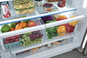 Frigidaire Standard-Depth 27.8-cu ft 3 -Door French Door Refrigerator with Ice Maker with Water and Ice Dispenser ( Stainless Steel ) ENERGY STAR Certified