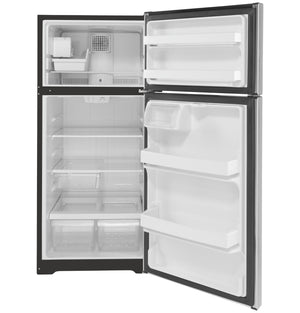 GE 16.6-cu ft Top-Freezer Refrigerator with Ice Maker ( Stainless Steel ) ENERGY STAR Certified