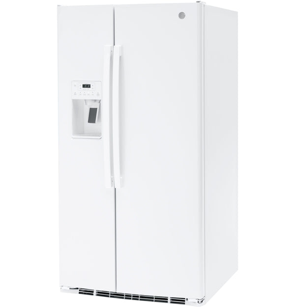GE 25.3-cu ft Side-by-Side Refrigerator with Ice Maker ,Water and Ice Dispenser ( White ) ENERGY STAR Certified
