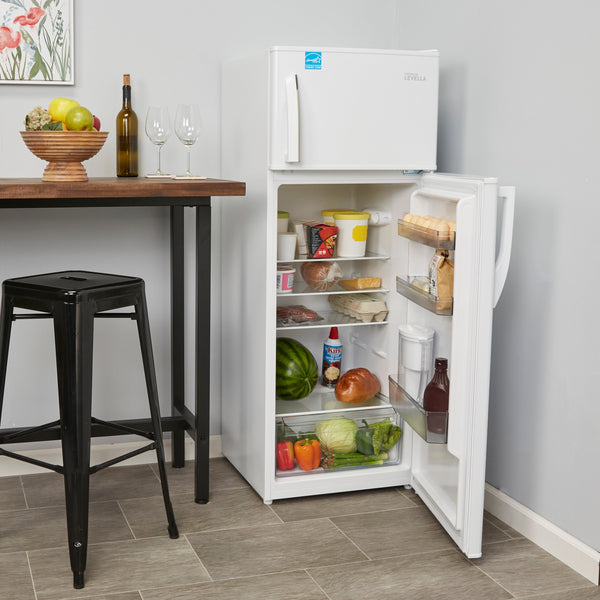 Premium Levella 7.3-cu ft Counter-Depth Top-Freezer Refrigerator ( White ) ENERGY STAR Certified