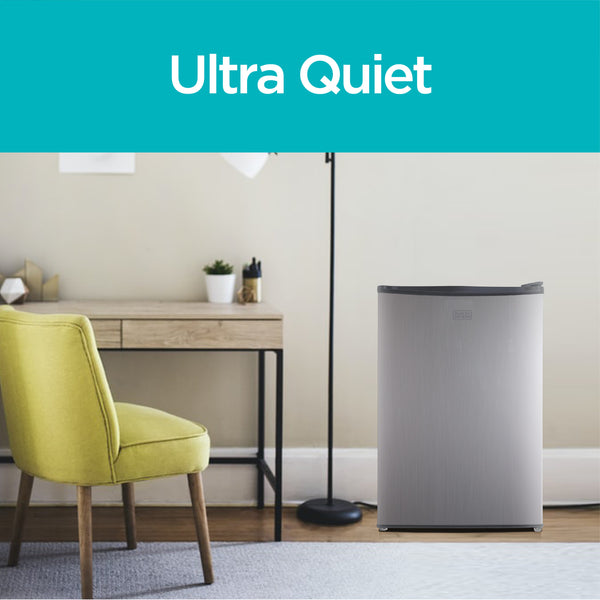 BLACK+DECKER 4.3-cu ft Mini Fridge with Freezer ( Stainless Steel ) ENERGY STAR