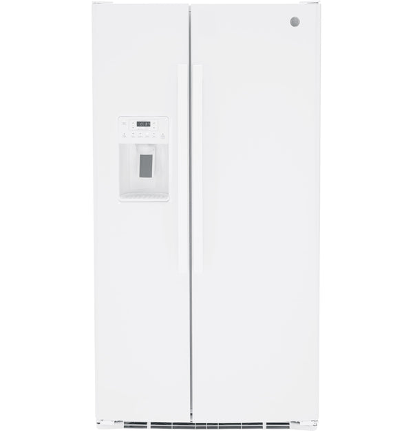 GE 25.3-cu ft Side-by-Side Refrigerator with Ice Maker ,Water and Ice Dispenser ( White )