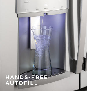 GE Profile Standard-Depth 27.8-cu ft 3 -Door French Door Refrigerator with Ice Maker with Water and Ice Dispenser and Door within Door ( Stainless Steel )