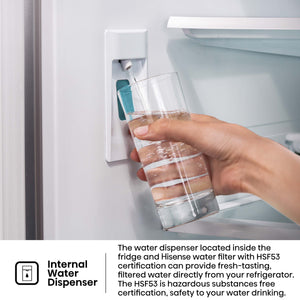 Hisense PureFlat Standard-Depth 26.6-cu ft 3 -Door French Door Refrigerator with Ice Maker with Water Dispenser ( Fingerprint resistant stainless steel ) ENERGY STAR Certified