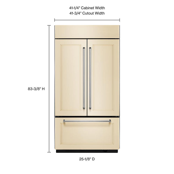 KitchenAid Standard-Depth 24.2-cu ft 3 -Door Built-In French Door Refrigerator with Ice Maker ( Panel Ready ) ENERGY STAR Certified