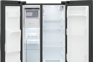 Frigidaire 22.3-cu ft Side-by-Side Refrigerator with Ice Maker ,Water and Ice Dispenser ( Black Stainless Steel ) ENERGY STAR Certified