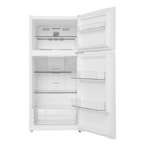 Midea Fingerprint Resistant 14.2-cu ft Counter-Depth Top-Freezer Refrigerator ( White ) Garage Ready ENERGY STAR Certified