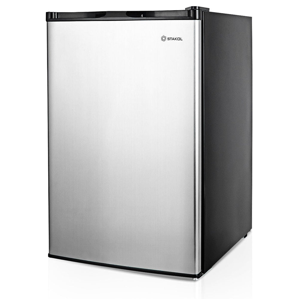Costway 3-cu ft Mini Fridge with Freezer ( Silver )