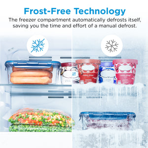 Midea Fingerprint Resistant 18.1-cu ft Top-Freezer Refrigerator ( White ) Garage Ready ENERGY STAR Certified